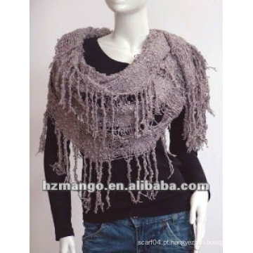 Última moda malha Crochet lenço